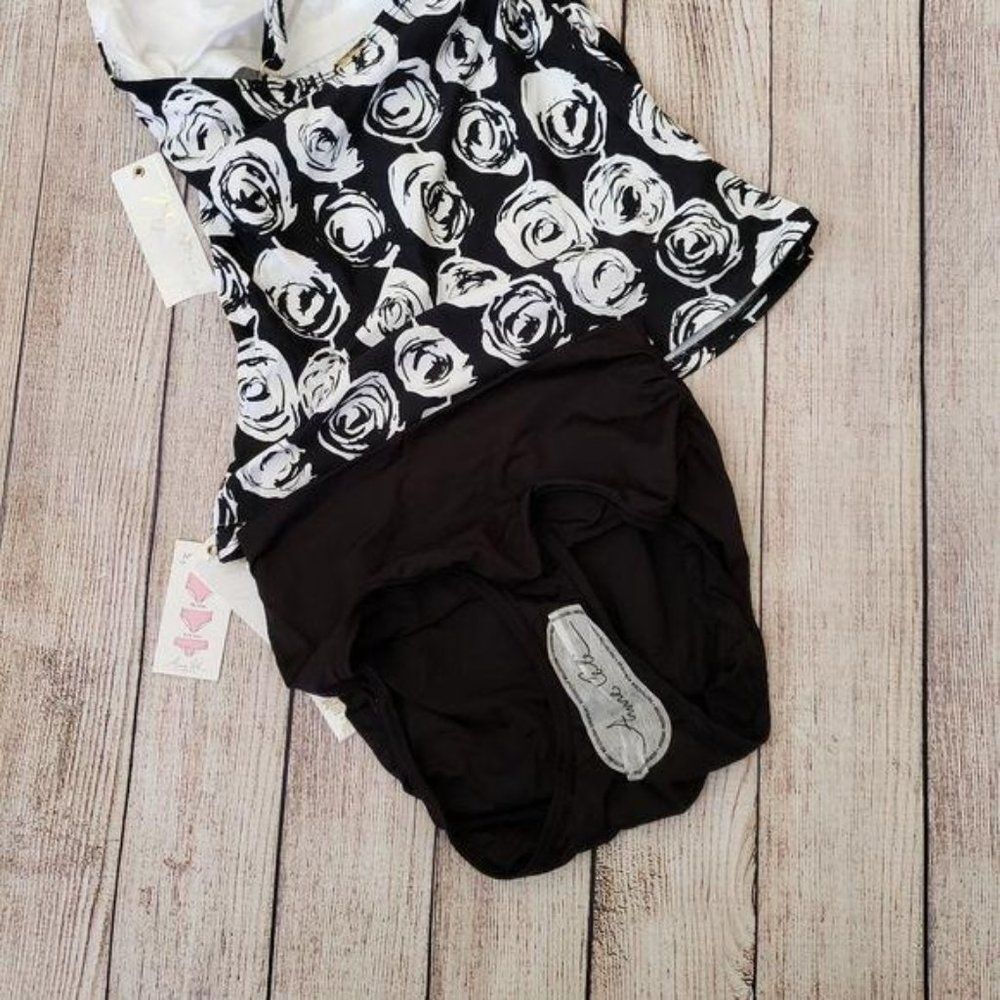 NWT Anne Cole Halter High Neck Floral Tankini Top and Bottom Set - Picture 9 of 14